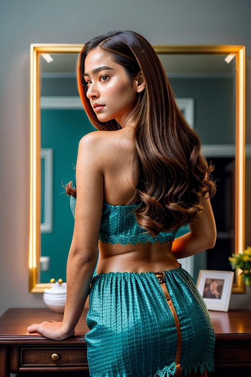 mirror photo poses girl
