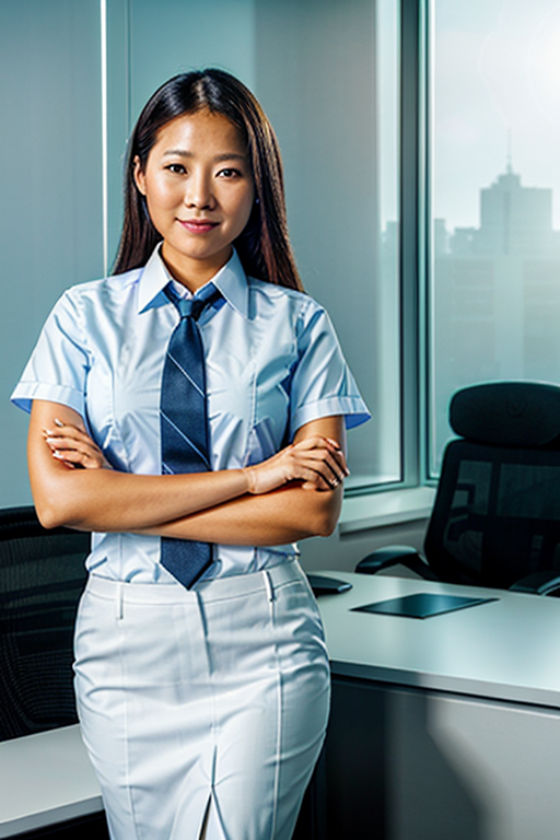 office woman stock image